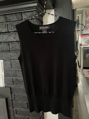 Brooks Brothers Black Silk-Cashmere Shell